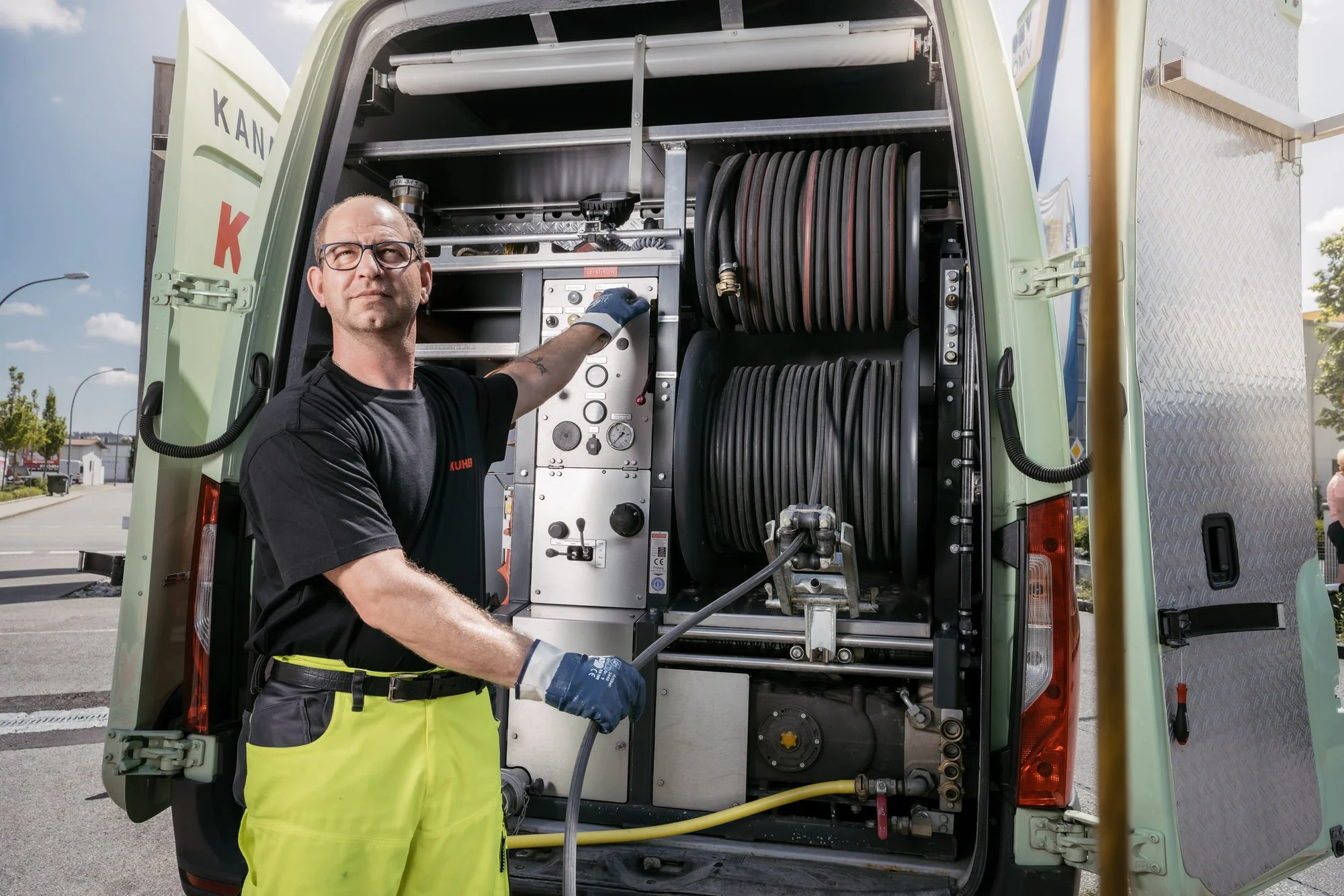 Ablauf einer Kanalreinigung in Püchersreuth